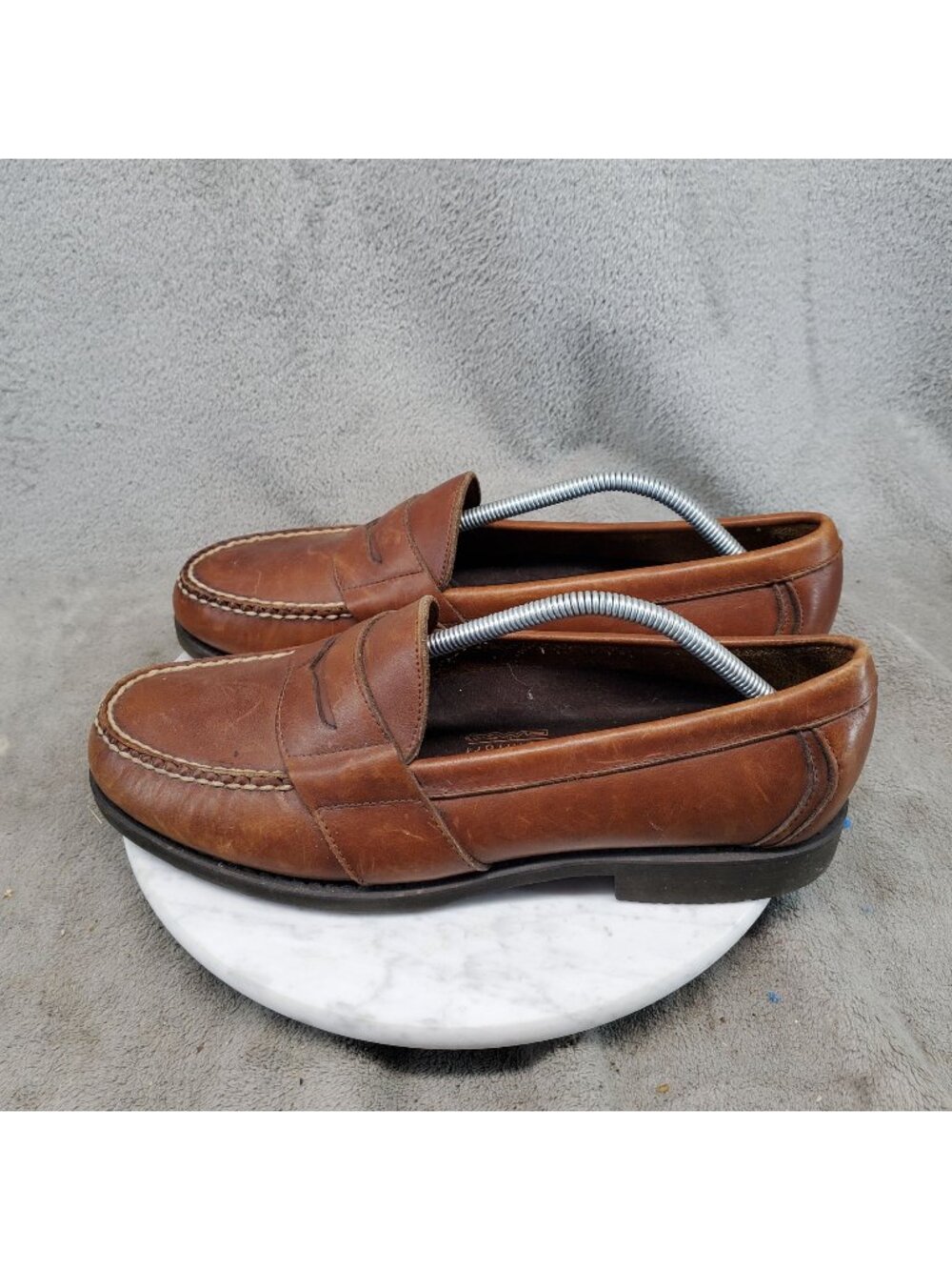 Rockport Shoes Mens Size 11.5 Brown Leather Penny Loafers *Read*